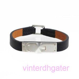 Top Edition Hrms Designer Bracelet Kelly Vosswift Leather XS Black Silver Metal Original 1to1 With Box