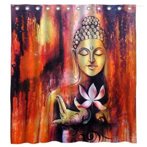 Shower Curtains Asia's Beautiful Cloth Buddha Meditates In The Forest Form Of Lotus Waterproof Curtain Bathroom Decor