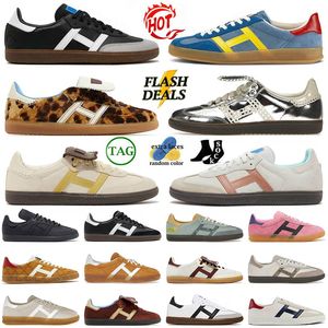 2024 Designer de alta qualidade Wales Bonner Soakers tênis planos sapatos casuais compensado leopardo creme branco rosa roxo preto goma tênis sapato de tênis