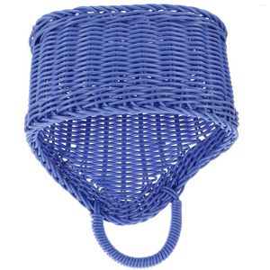 Storage Bottles Basket Chopsticks Wall-mounted Hanging Kitchen Manual Plastic Woven Decor Farmhouse Knitted Baskets