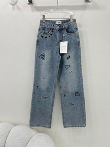 Projektant dżinsów 2024 Nowa wiosenna lato mody marka marki tego samego stylu spodnie luksusowe spodnie damskie 0513-6