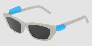 Klasyczna marka retro yoisill okulary przeciwsłoneczne 350 SL277 Women White Grey Cat Shades 52 18 145