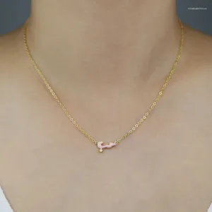 Pendenti squisiti numeri arabo 3 collana a ciondolo per donna ragazza smalto caramella color girocollo gioiello con una catena di collegamento regolabile 15 4 cm