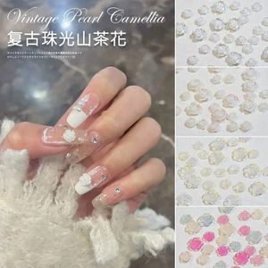 2023 online Hongshan Camellia Miglioramento delle unghie bianche Aurora Flower Wok Accessori per unghie Diamond Decoration Wholesale Wholesale