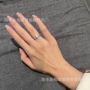 Designer Westwoods Micro Diamond Opening Saturn Ring Single 925 Silver Zircon Female Live Broadcast Nail