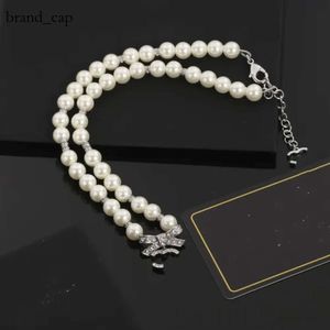 Chanells Znakomity luksusowy naszyjnik designerka kobiety Pearl Naszyjniki Panie Projektanci biżuteria Wisid CHINDant C Gold Chains Wedding Gift Kanał Biżuterii