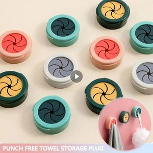 Kitchen Storage Towel Hook Bathroom Punch Free Tools Gadgets Rag Waterproof Self Adhesive Accessories Organizer