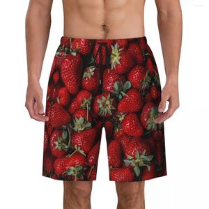 Pantaloncini da uomo Strawberry Funny Board Summer Stampa Cool Cash Beach Short Surfing Surfing Comfort Design Trunks