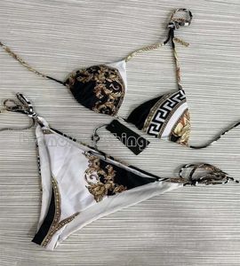 Bikini designerka sexy bur przezroczysta pasek klasyczny drukowane moda na plażę na plażę