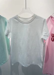 Kadın Giyim Mektubu için Sold Summer Tişört Baskı O yaka kısa kollu t-shirt femme gevşek gündelik mahsul üst 100 pamuklu tişört