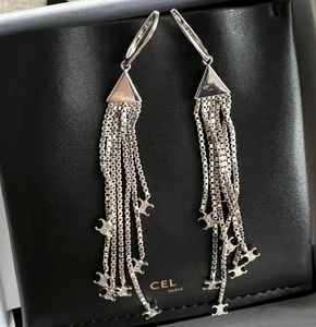 luxury CELIbrand circle designer earrings women silver triangle vintage aretes oorbellen brincos long tassel earings earring ear rings jewelry gift