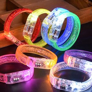 Dekoracja imprezowa LED Bracelets Neon świecące opaski Bolerownie Luminous Blow w ciemnych zapasach dla dzieci dorosłych