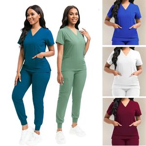 Hospital Clothing Uniforms Women Scrubs Sets Doctors Nurses Accessories Dental Clinic Beauty Salon Workwear Set 240420