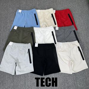 Herren Shorts Tech Fleeces Herren Frauen Designer Kurzbrief Druckstreifen Gurtbälle Casual Hoodies Tracksuits Kleidung Sommer Beach Kleidung