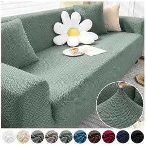 Stuhlabdeckung Jacquard Sofa Deckung für Wohnzimmer dicker elastischer Couch Sessel 1/2/3/4 Sitzer L Form Eckschutzschutz