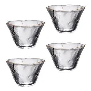 Cups Saucers 4pcs Zartes Sake-Glas-Tee-Tee-Wasser-Wasser-Wasser-Wasser