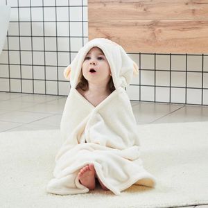 Towel Kids Beach Cotton Cloak Bathrobe Baby Boys Girls Animal Hooded Bath 70 140cm Children Cartoon