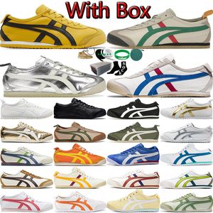 Med Box Onitsukas Tiger Mexico 66 Sneakers Mens Womens Casual Shoes Running Kill Bill Birch Black White Pink Tokuten Beige Grass Green Leather Low Outdoor Trainers