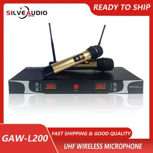 Microfones Gaw-L200 Profissional UHF Wireless Microfones Wirefates Para palestras do campus Desempenho de estágio de atividade ao ar livre