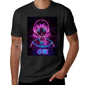 Мужские половые аниме-девочка для футболки неоновой художественной футболки