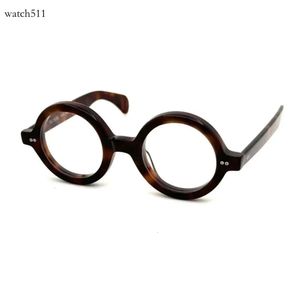 Tartowe duże okrągłe okulary optyczne dla mężczyzn kobiety retro designerskie szklanki mody okulary octanowe rama szczegółowa elastyczność w stylu elastyczności płyta przeciwblasowa z pudełkiem