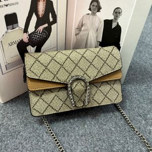 Designväska serpentin markör axelväska handväskor kedja remma handväska koppling väska mini crossbody mode plånbok lyx minikvinna läder plånbok