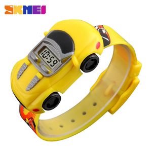 SKMEI Colorful Creative Cartoon Fun Car Mode Children Watches Date Time Clock Wristwatch For Boys Girls Birthday Year Gift 240514