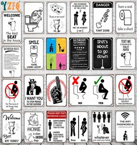 2021 Metal Signs Vintage Toilet Rules Tin Signboard Oldfashioned Kitchen Tools Wall Bar Plate Family Man Cave Decoration Decor Re2414434