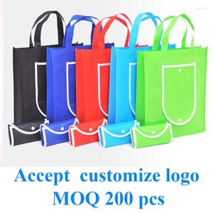 Storage Bags 20 Pcs Selling High Quality Eco Non-woven Bag Shopping With Handlefor Clothes /christmas Gift Accept Print Logo