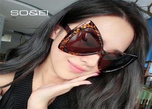 Solglasögon mode överdimensionerade bågform kvinnor märkesdesigner vintage gradient lins glasögon katt ögon damer solglasögon UV40019154662