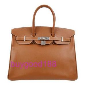 Aabirdkin Delicate Luxury Designer Totes Bag Brown Epsom 35 Handbag 27 S N Women's Handbag Crossbodyバッグ