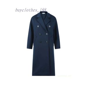 Trench di lunghezza di mezza lunghezza di lana di mezza lunghezza delle donne marca italiana di lusso da donna Cappotto di alta qualità Cashmere Coat 099W