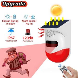 Sistemi di allarme SOLARE INFRARED ALLIAMENTO Wireless Remoto Controllo esterno Rilevatore di movimento PIR Sensore Human Body Safety Home System Intelligent Burglar System 433MHz Alarm WX WX