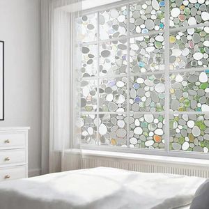 Fensteraufkleber Home Decor Film Glass Nicht adhäsiv abnehmbares Privatsphäre schützen Kieselmuster Wärmesteuerung Anti -UV -statische Klammerbad