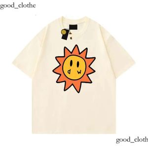 drawdrew shirt Men Designer T Shirt Smiley Sun Playing Cards Tee Womens Graphic Tshirt Summer Trend Sleeve Casual Shirts Top High Street House Men's draw shirt 992