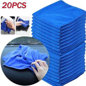 20pcs Mikrofibry Ręczniki samochodowe Suszenie Suszanie Ręcznik House House Cleaning Cleaning Auto Detailowanie szmatki