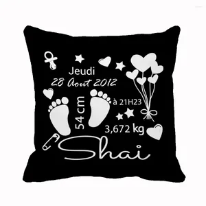 Pillow Custom Baby Data Printing Throw Case Decorative Cover Pillowcase Customize Gift By Lvsure For Car Sofa Seat