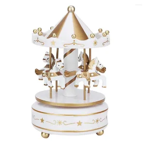 Decorative Figurines Carousel Music Box Painted Exquisite Design Ferris Wheel Ornaments Plastic Easy Use Cake Accessories Home Decor