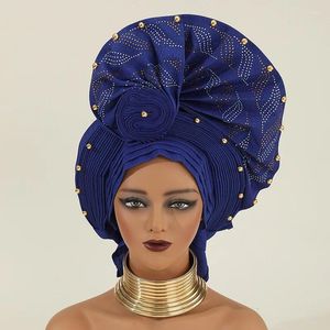 Abbigliamento etnico africano gele automobilistico headtie aso oke nigeria tallone di alta qualità già preparato hijab bonnet a fascia turbante per matrimoni