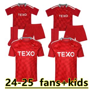 24 25 Aberdeen Futbol Forması Miovski Barron Shinnie Clarkson Sokler Morris Macdonald Duk Doohan Besuijen Polvara Duncan 2024 2025 Erkek Kit Kids Futbol Gömlek 88888