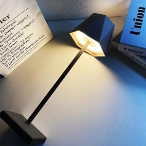 Lampy stołowe lampa bezprzewodowa USB ładowne 5000 mAh leni Bedside RGB 3 tryby bezprzewodowe dotyk do sypialni restauracja