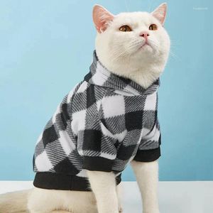 猫の衣装クラシック格子縞のパーカー温かいジャケット服風力犬プルオーバーポリエステルソフトベストすべてサイズ