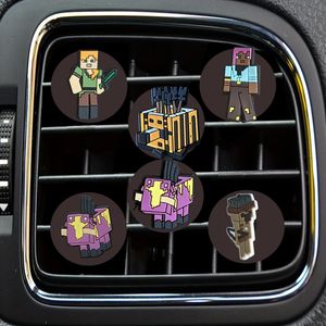 Säkerhetsbälten tillbehör New World Cartoon Car Air Vent Clip Clips Freshener Square Head Outlet per balsam Drop Delivery Otizr