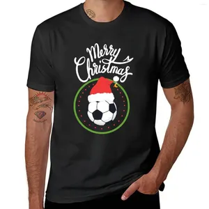 Men's Polos Santa Soccer Ball Sports Design de Natal T-shirt Moda coreana para um garoto personaliza as camisetas de secagem rápida