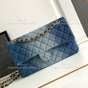 Klassische Handtasche 25CM bestickte Tweed Flap Bag 10A Spiegelqualität Cross Body Designer Taschen Luxus Umhängetasche Frauen mit Box C178