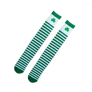 Kadın SOCKS 2 Çift Uzun Çorap Bacak Çorapları St Patrick Day Stuffers 'Makyaj Uyluk