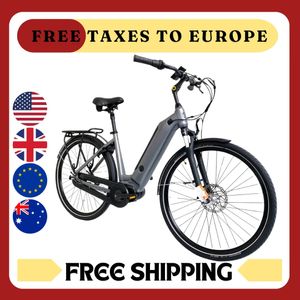 Electric City Bike 36 В 250 Вт Bafang M400 Mid Drive Motor Electric Bike 28 -дюймовый электрический велосипед с внутренней 7 -скоростью Shimano