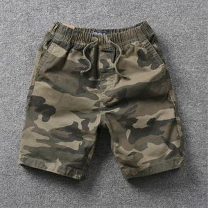Mens Cargo Shorts Camo Camouflage with Draw String Male Short Pants Black Big and Tall Strech Clothing Comfortable Casual Homme 240508