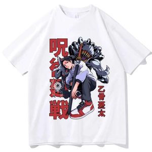 Koszulka damska Japan anime jujutsu kaisen t shirt yuta okkotsu print men kobiety