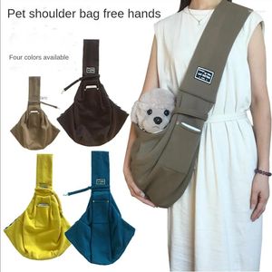 Cat Carriers Reversible Pet Sling Carrier Hands-free Dog Bag Soft Comfortable Puppy Pouch Shoulder Carry Tote Handbag